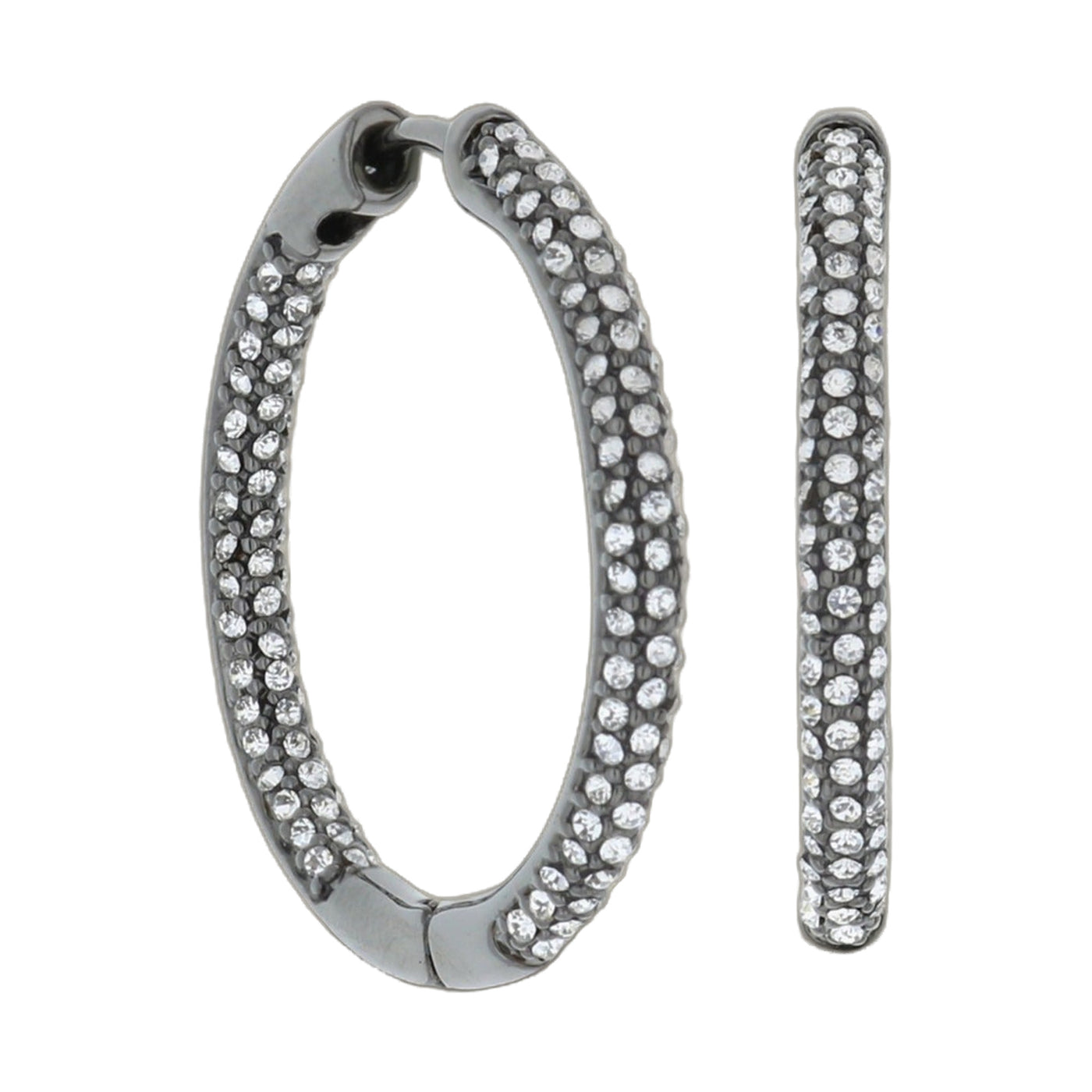 Pave Hoop Earrings