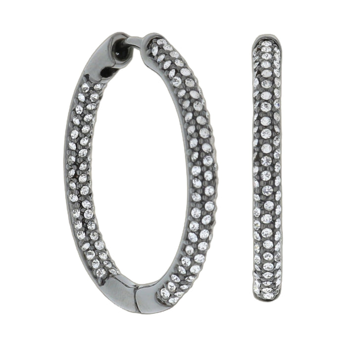 Pave Hoop Earrings