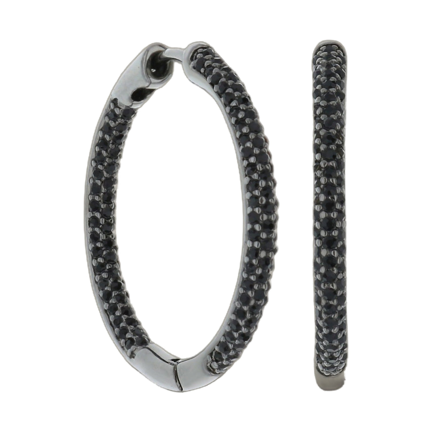 Pave Hoop Earrings