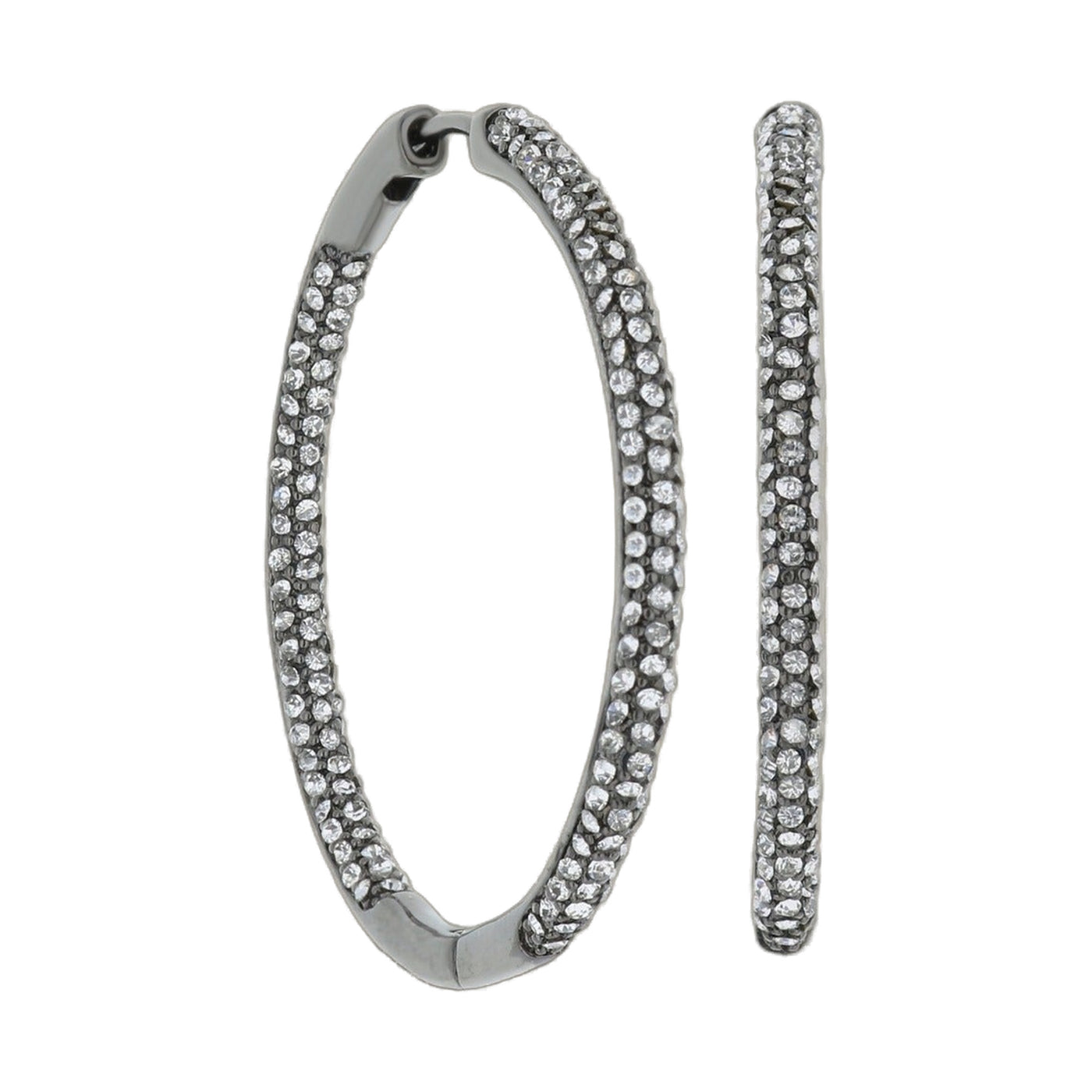 Pave Hoop Earrings