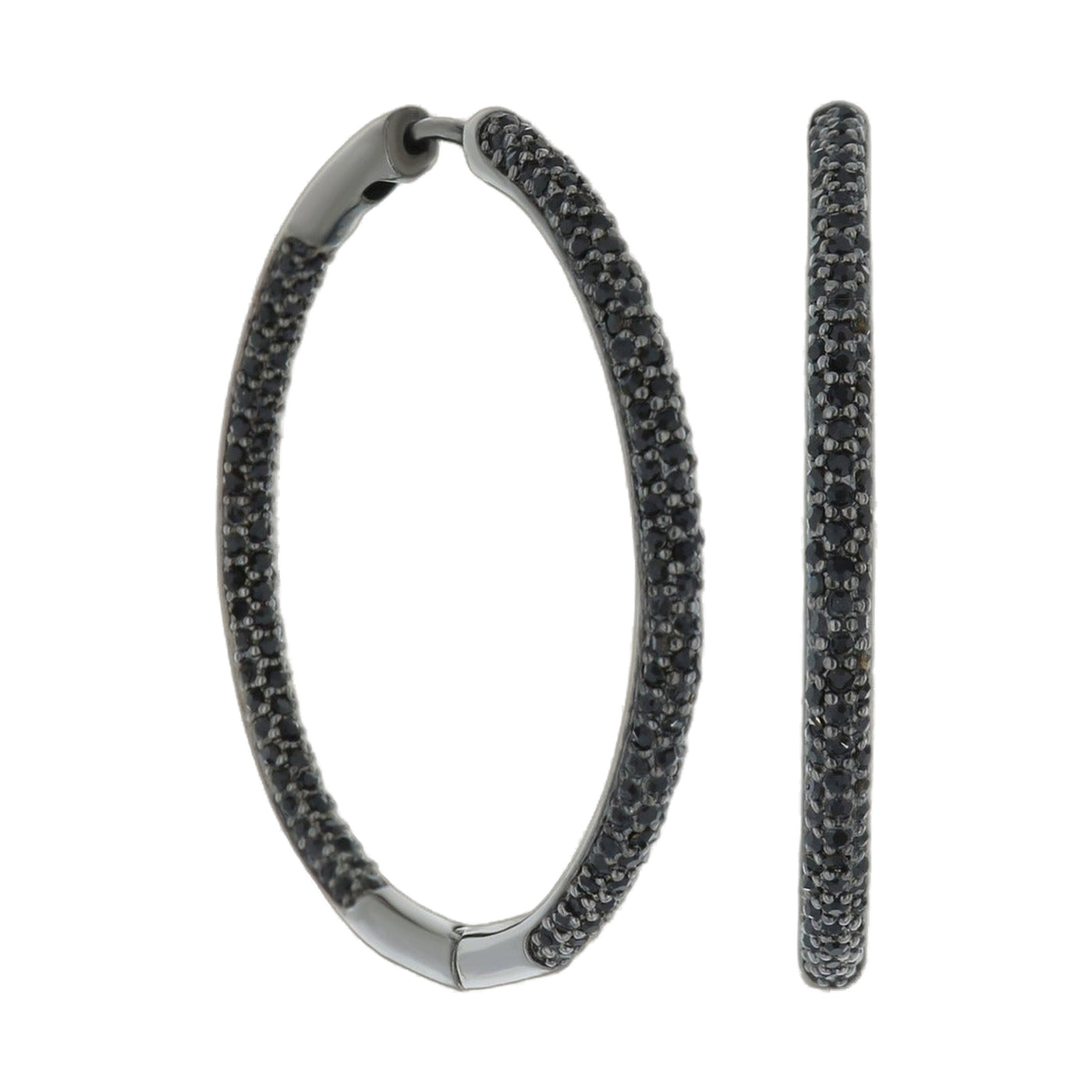 Pave Hoop Earrings