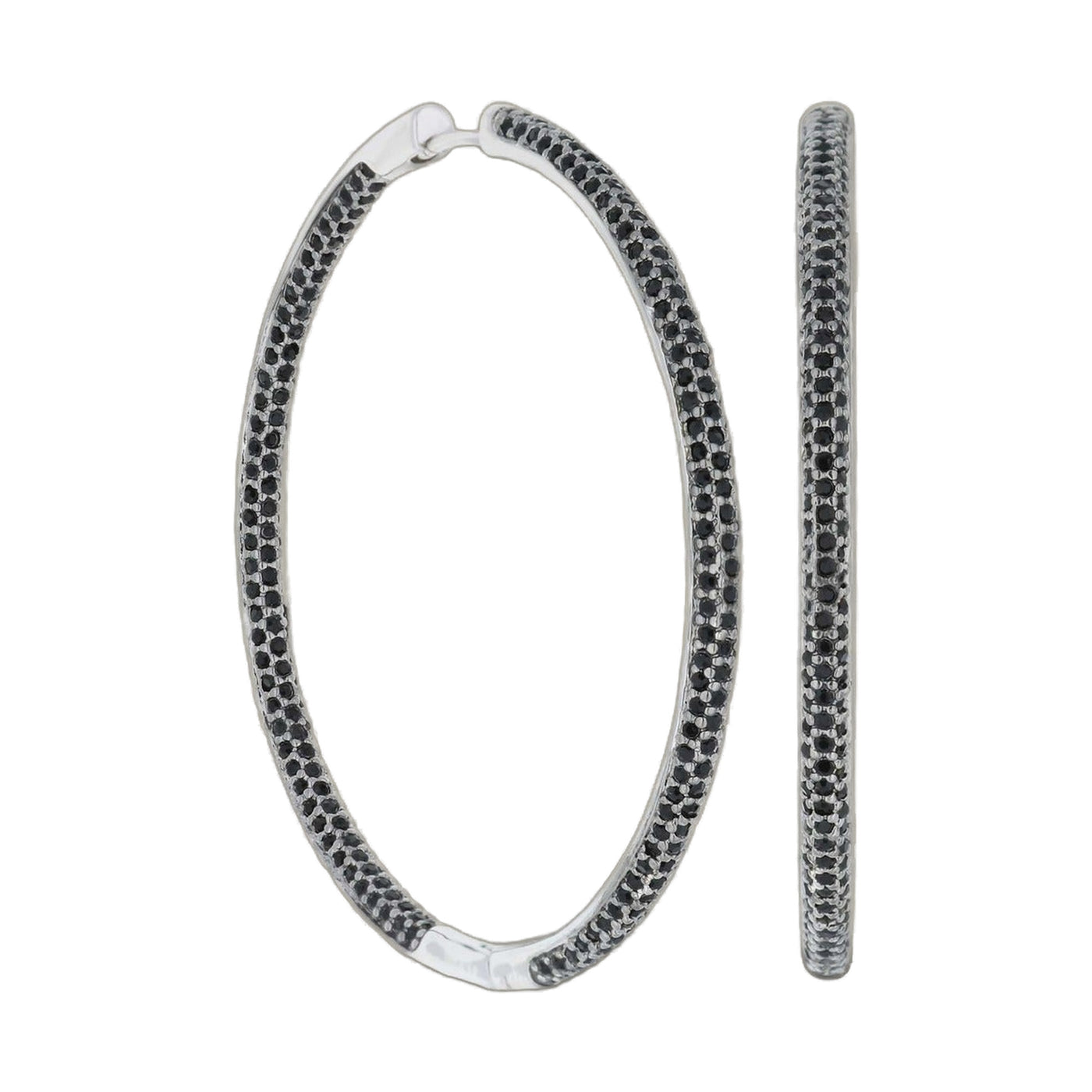 Pave Hoop Earrings
