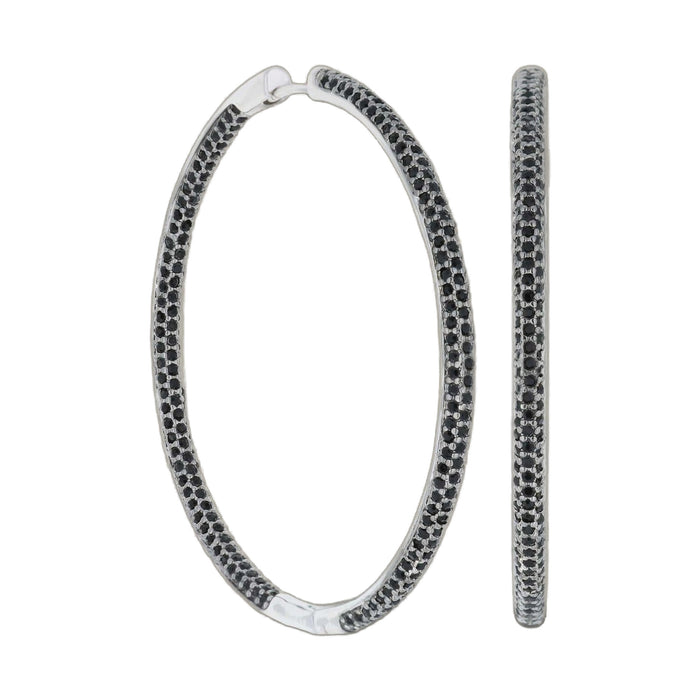 Pave Hoop Earrings