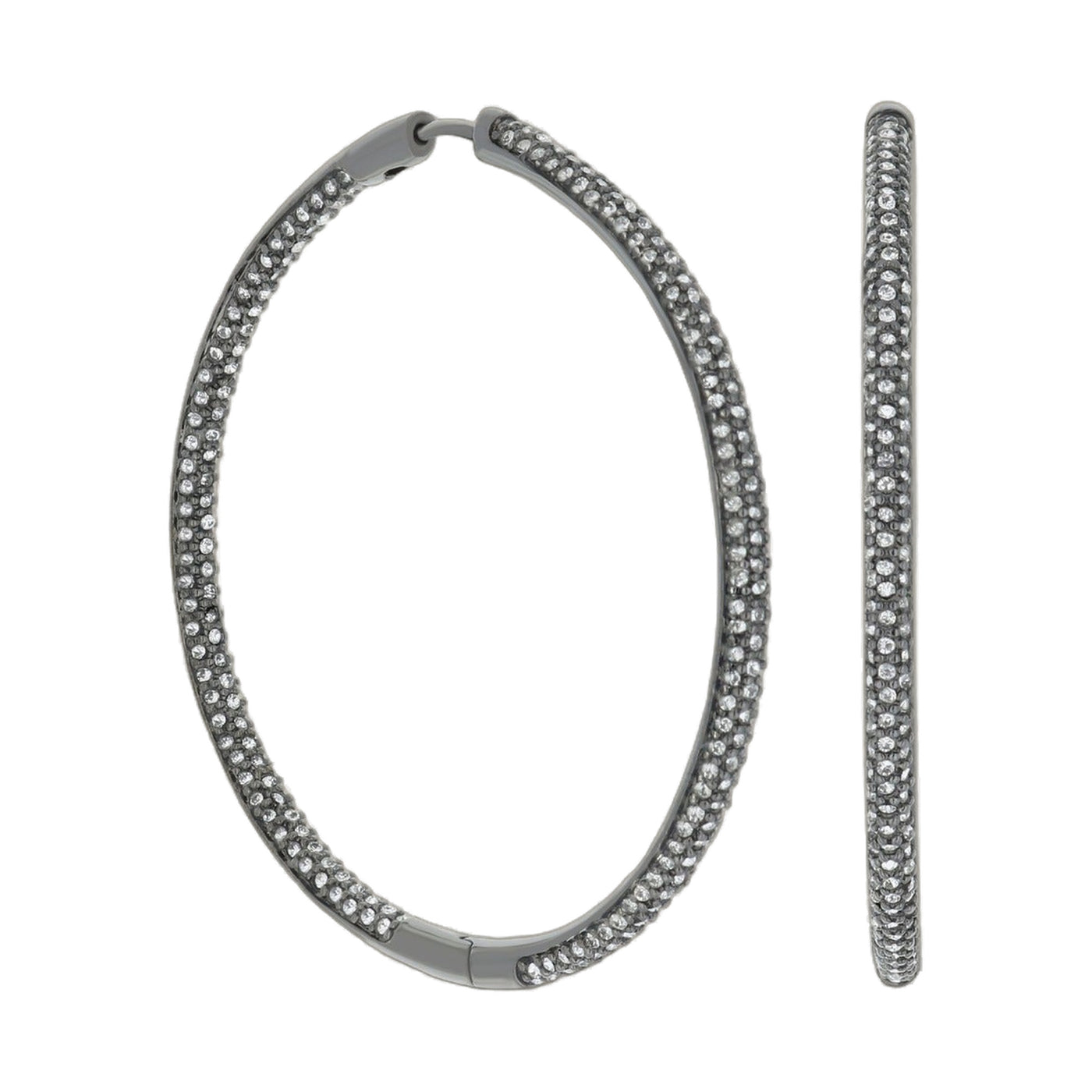 Pave Hoop Earrings