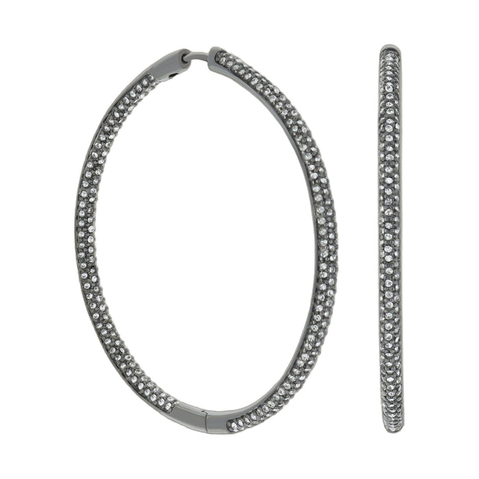 Pave Hoop Earrings