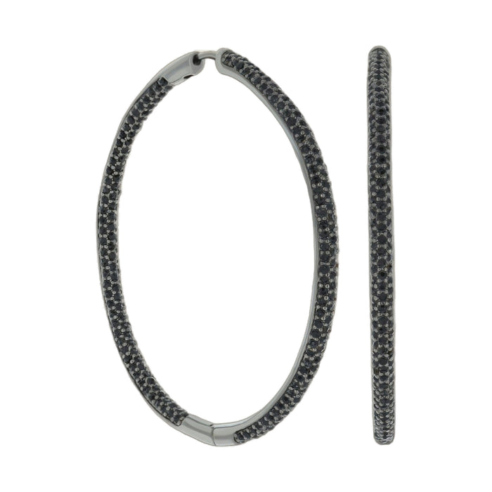 Pave Hoop Earrings