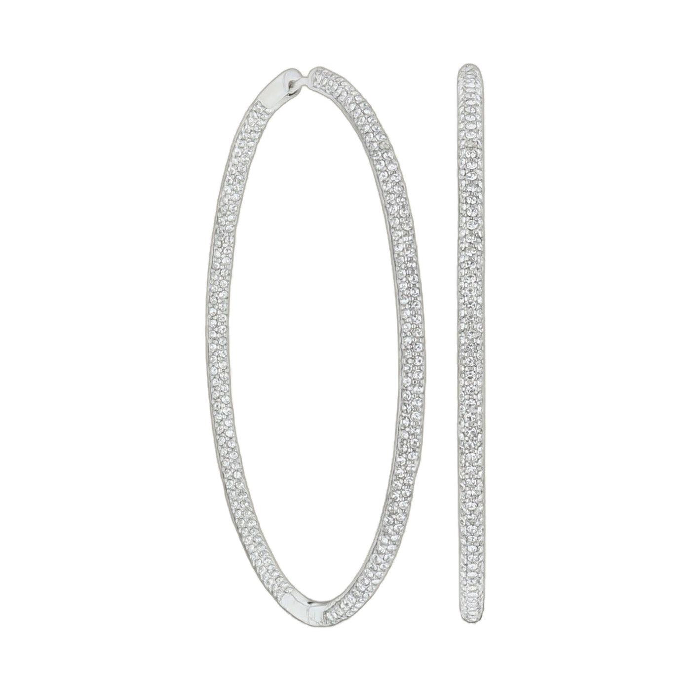 Pave Hoop Earrings