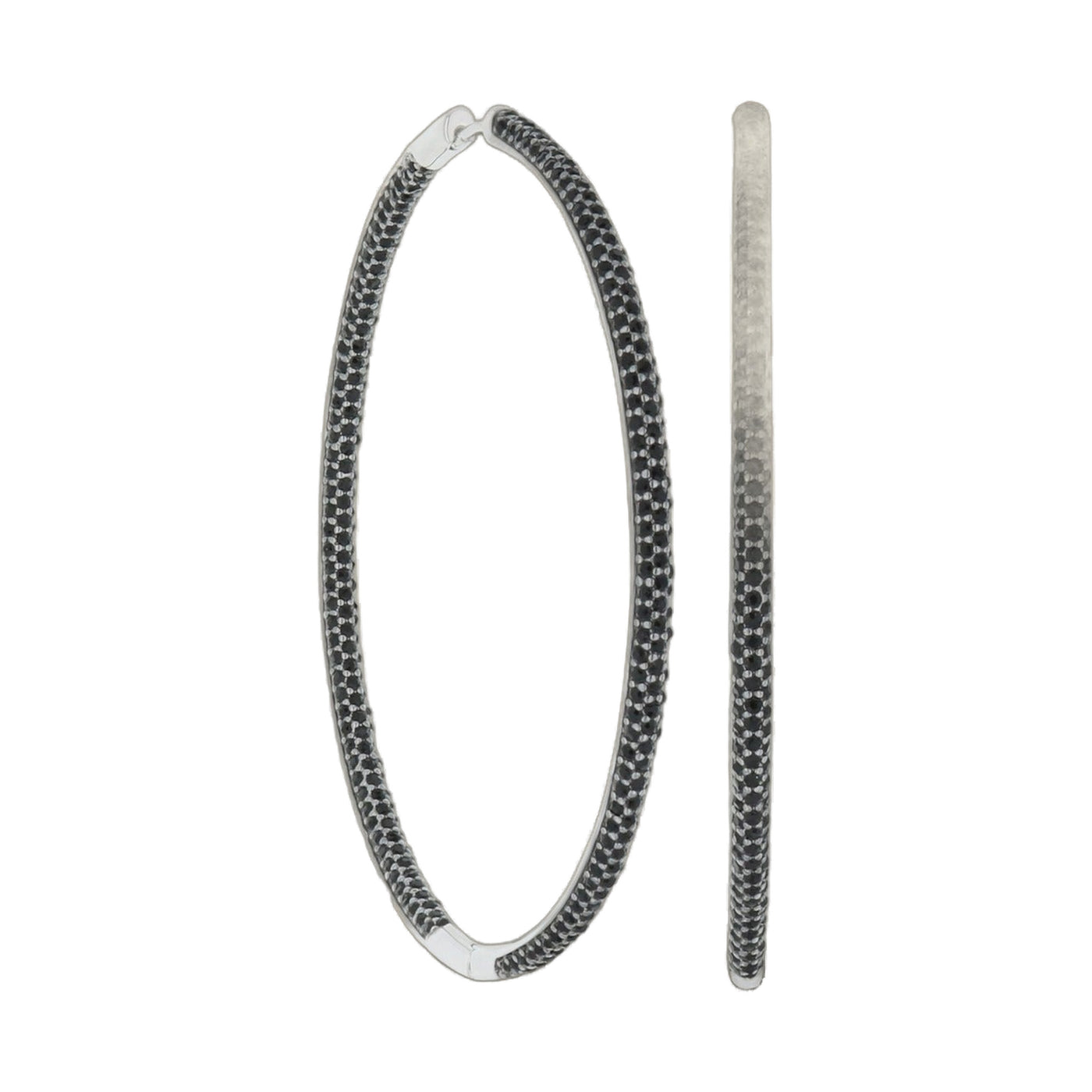 Pave Hoop Earrings