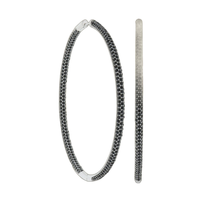 Pave Hoop Earrings