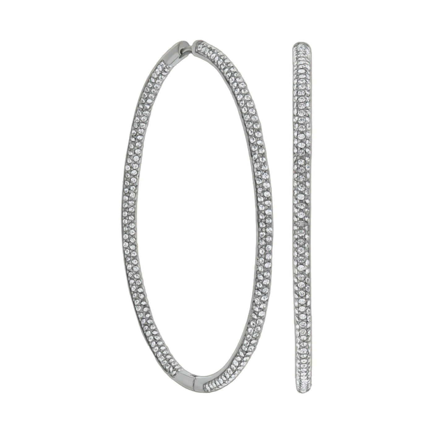 Pave Hoop Earrings