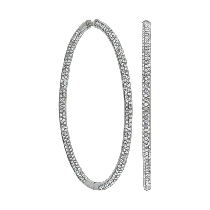 Pave Hoop Earrings