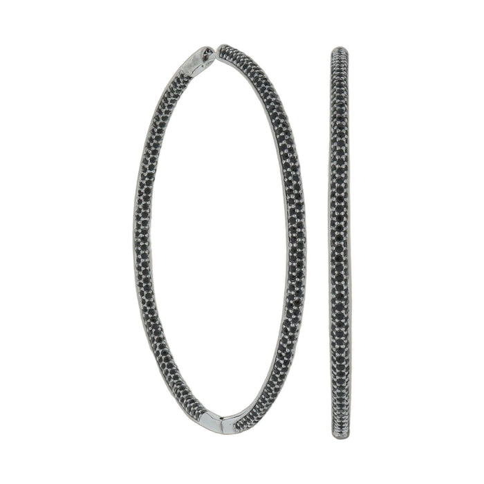 Pave Hoop Earrings