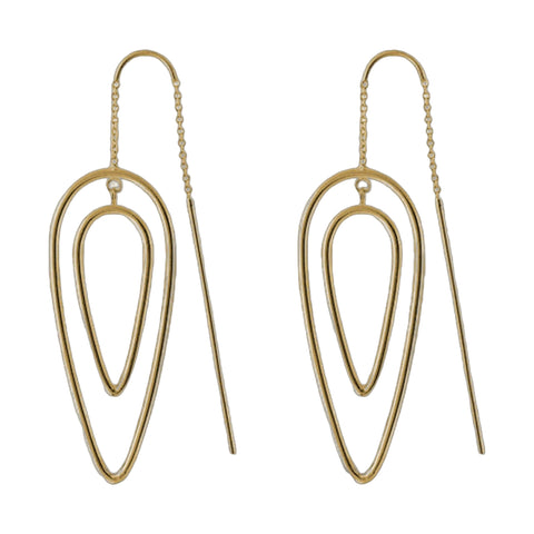 Socialite Earrings — Open Teardrop Threader