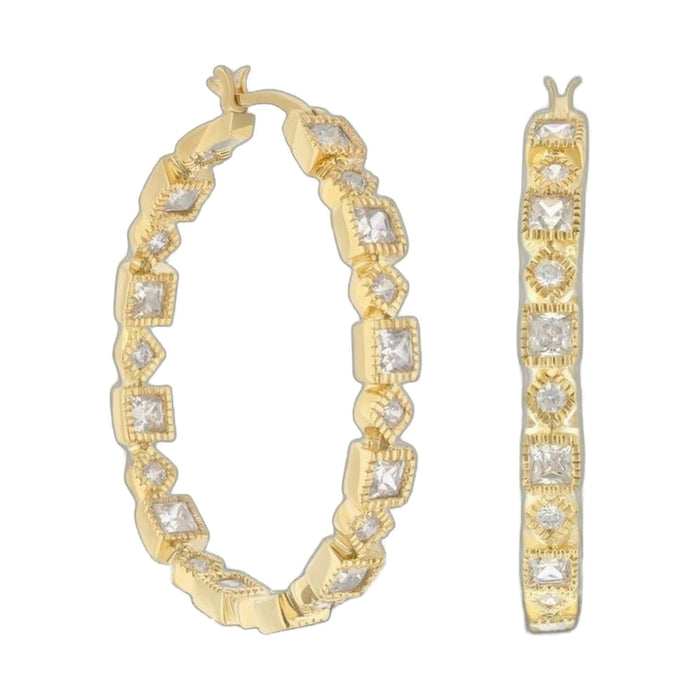 Pave Hoop Earrings