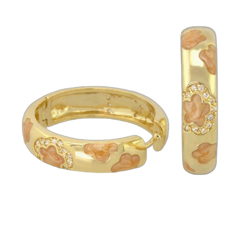 Dancing Daisy Earrings — Hand-Painted Huggie