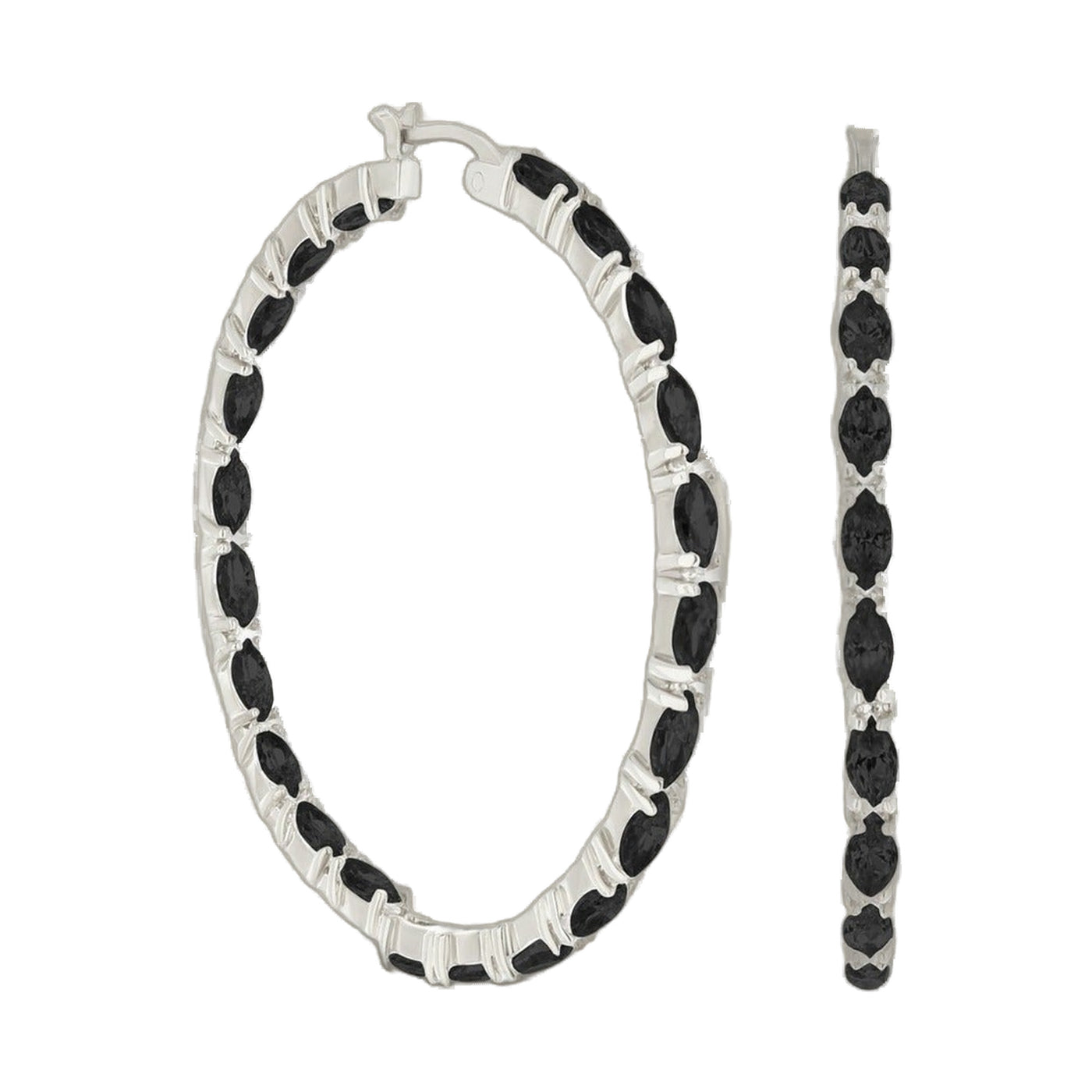 Pave Hoop Earrings