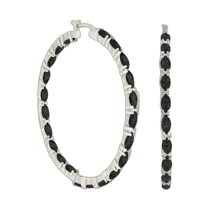 Pave Hoop Earrings