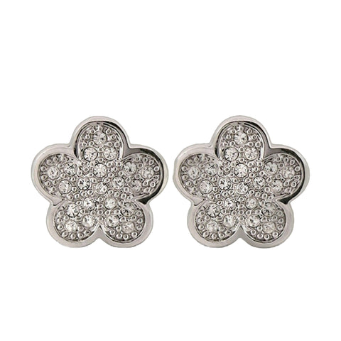 Daisy Love Earrings — Pavé Flower