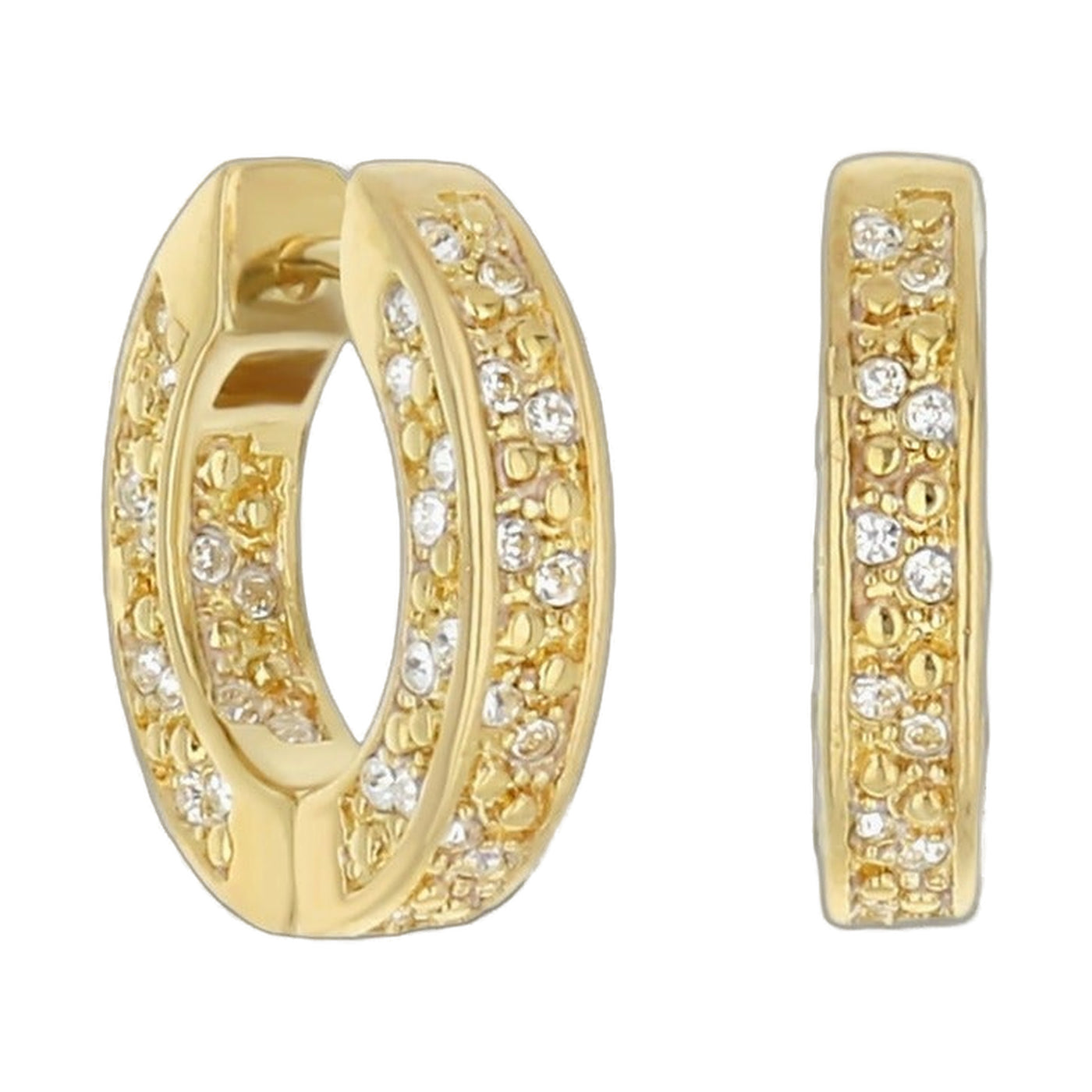 Pave Hoop Earrings