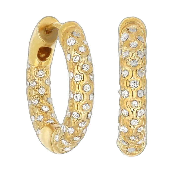 Pave Hoop Earrings
