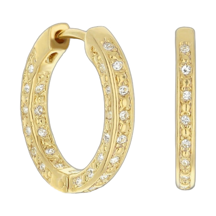 Pave Hoop Earrings