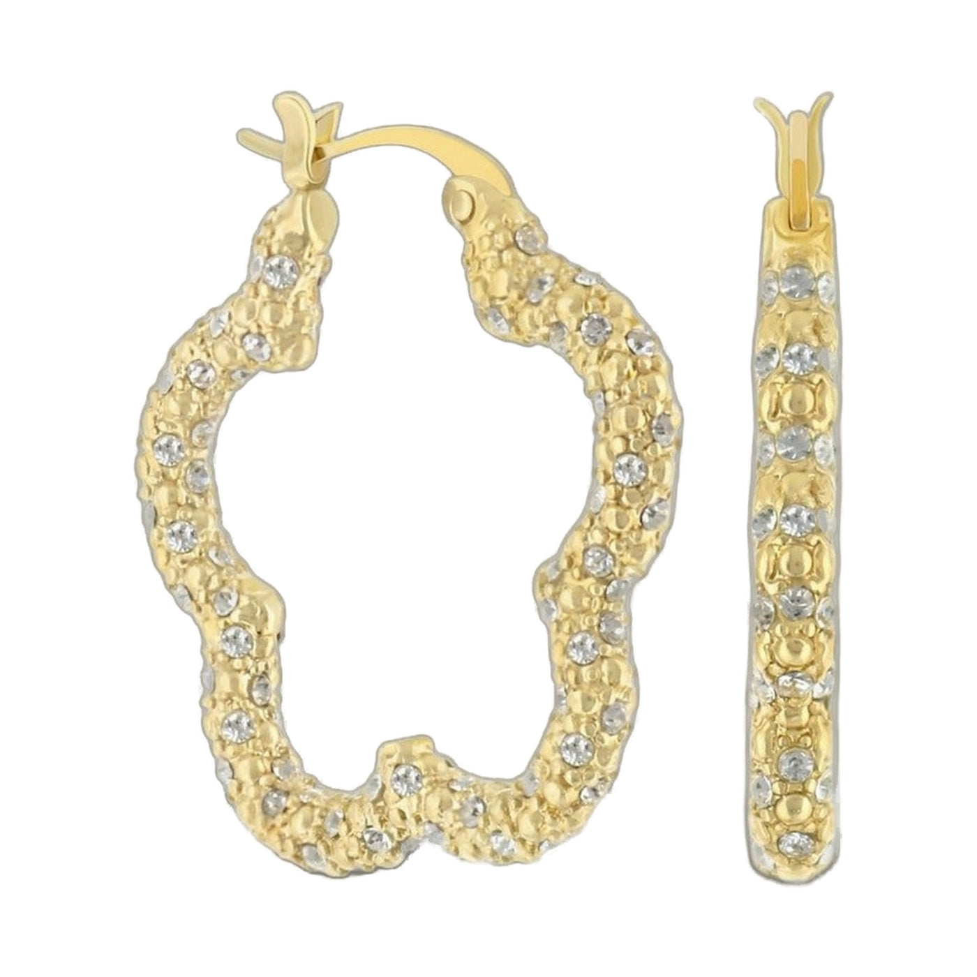 Daisy Pave Hoop Earrings