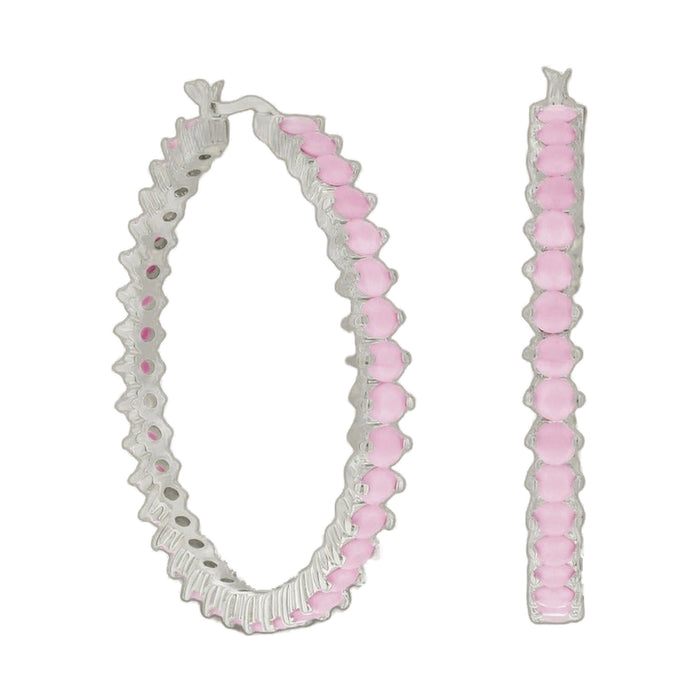 Pave Hoop Earrings