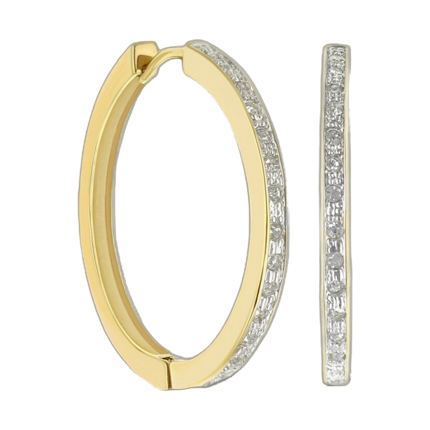 Pave Hoop Earrings