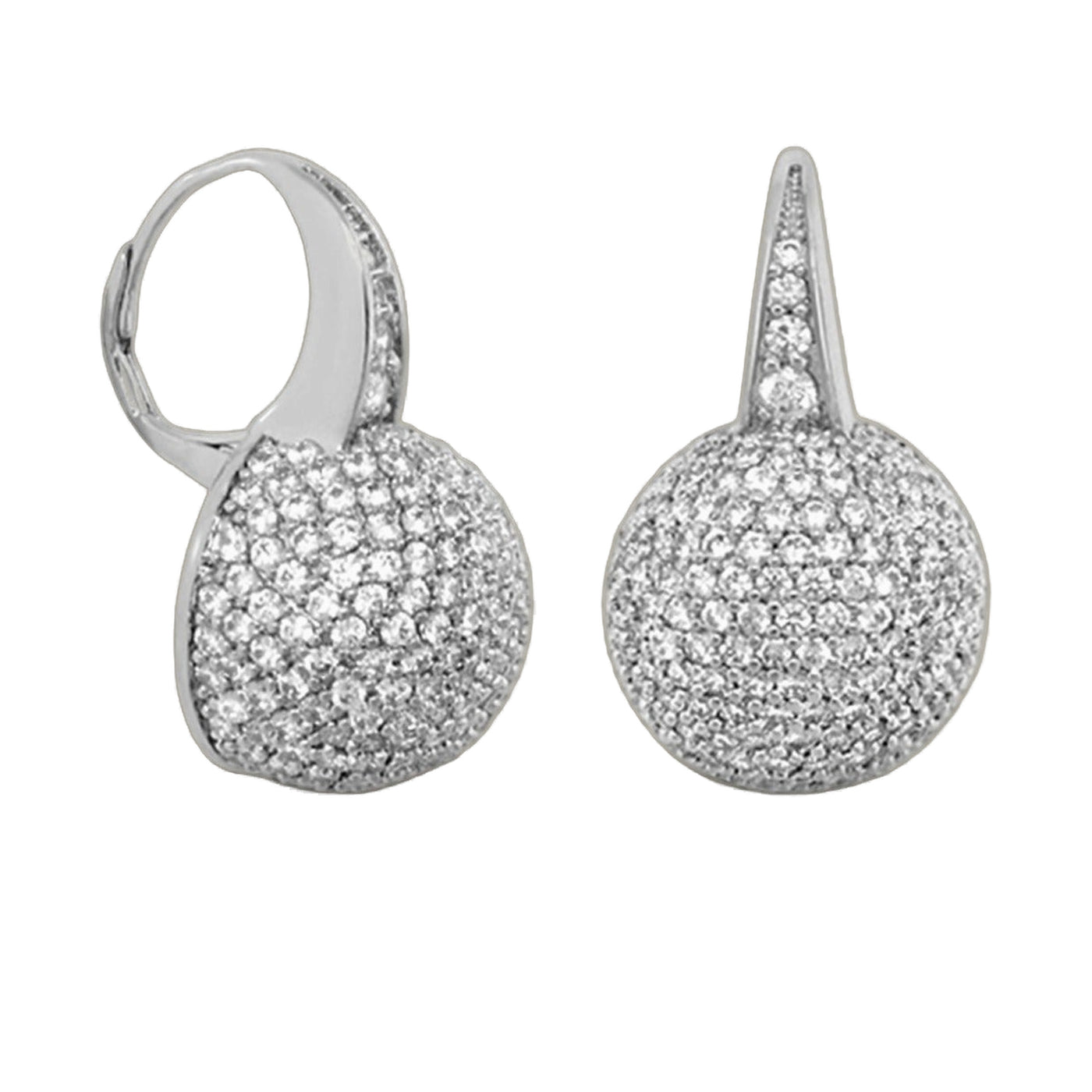 Glamour Pave Ball Earrings