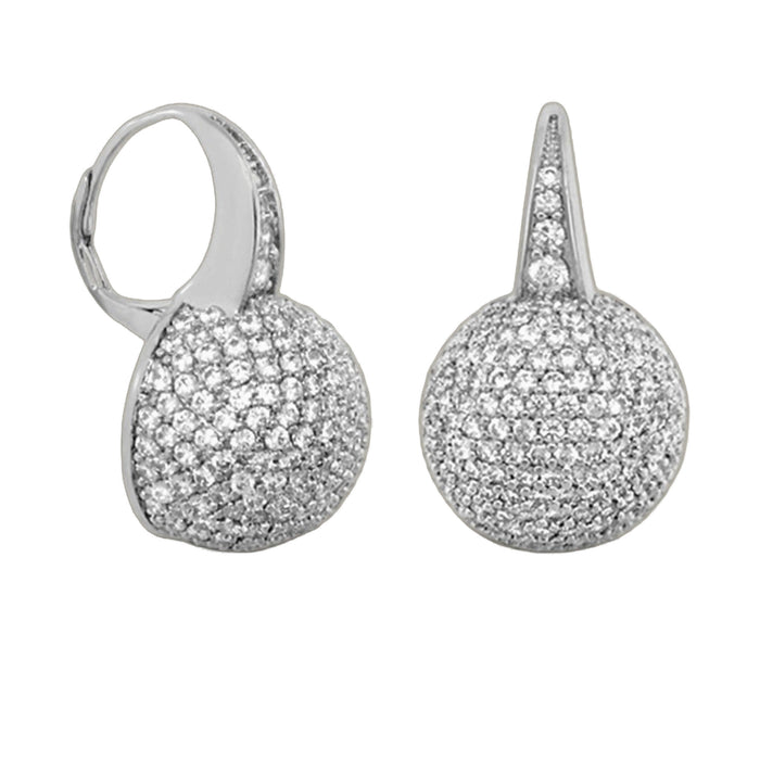 Glamour Pave Ball Earrings