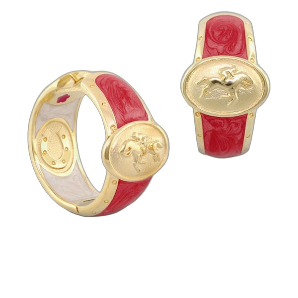 Equestrian Hoop Earrings