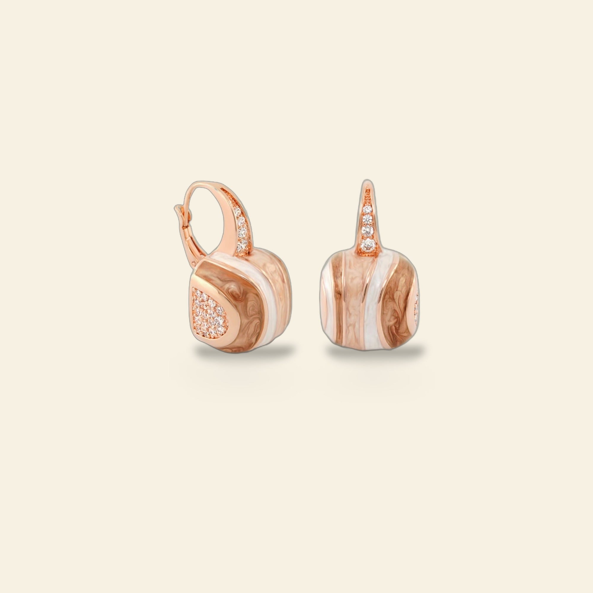 Stripes of Pave Earring