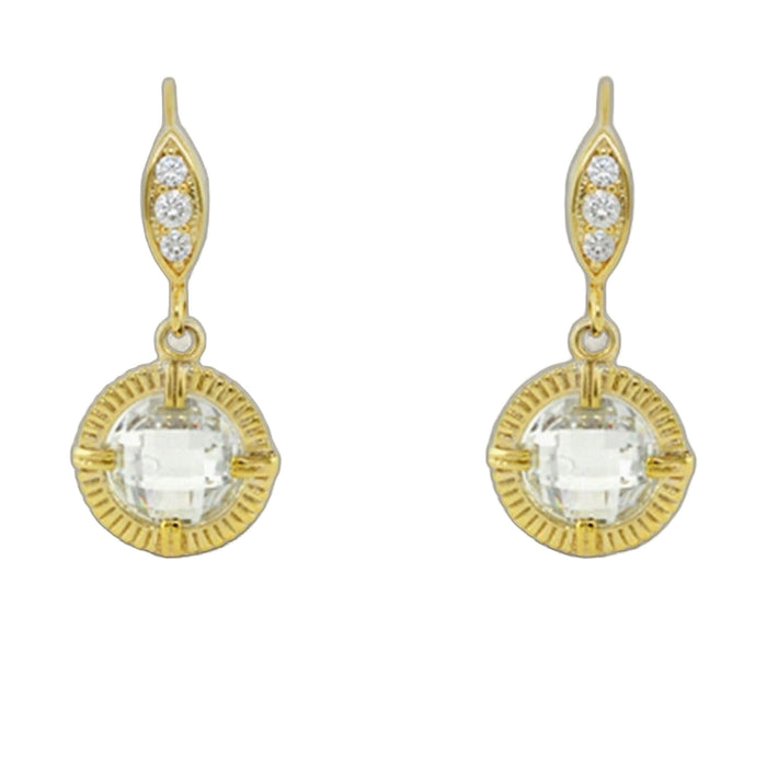 Eau Round Cz Earrings