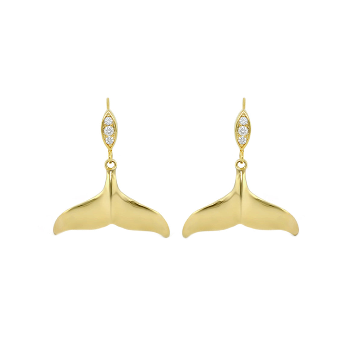 Eau Whale Tail Earrings