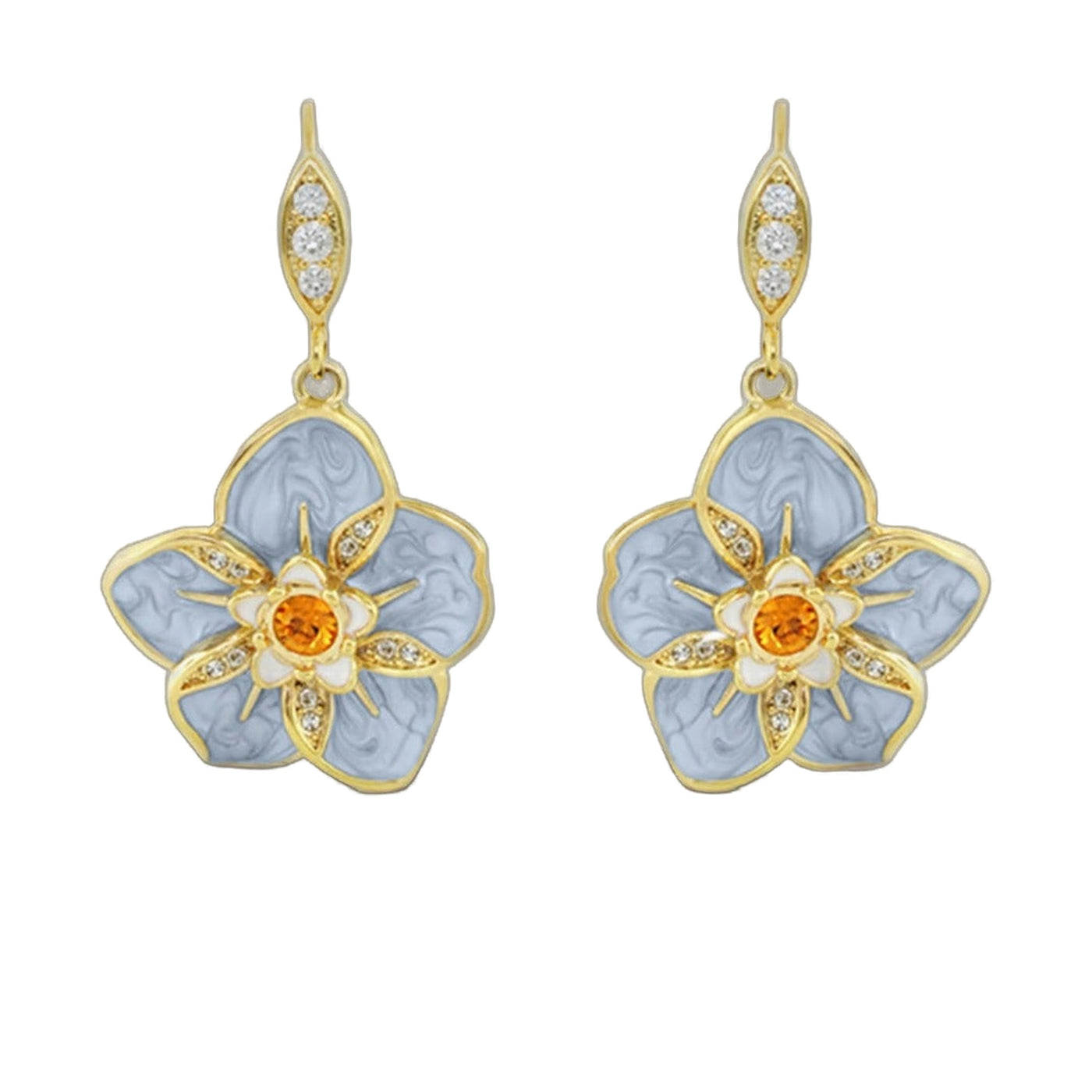 Eau Hibiscus Flower Earrings