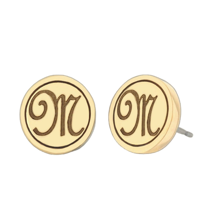 Initial M Earring