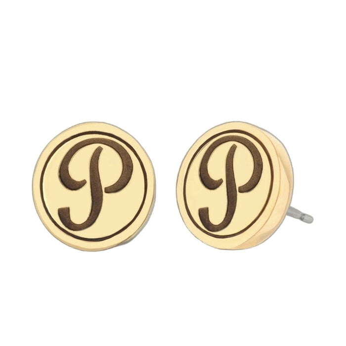 Initial P Earring