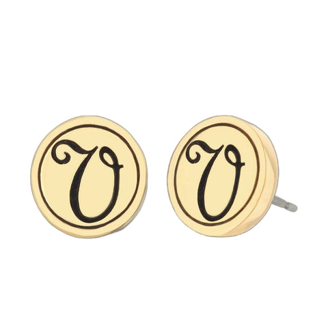 Initial V Earring