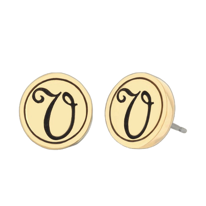 Initial V Earring