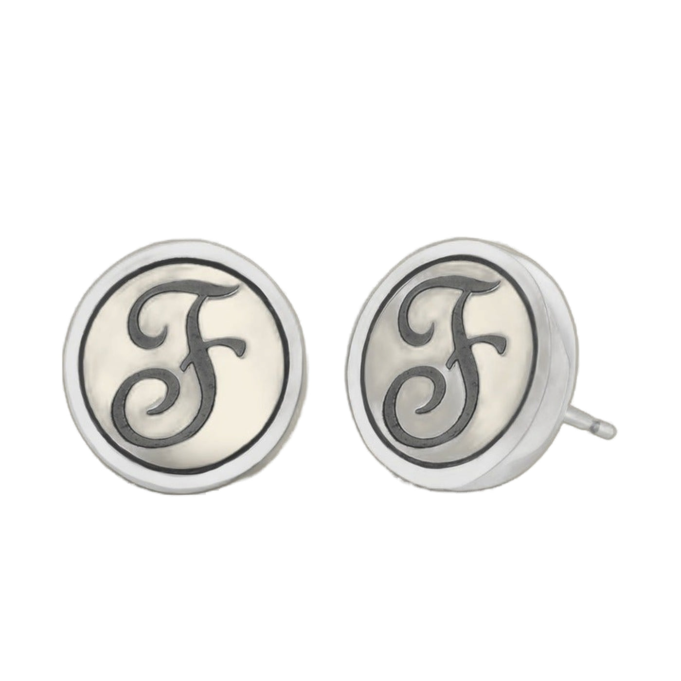 Initial F Earring