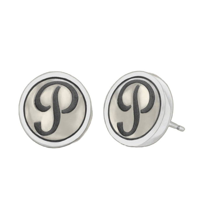 Initial P Earring