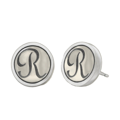 Initial R Earring