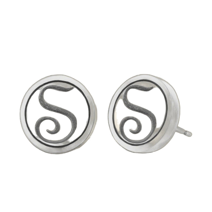Initial S Earring