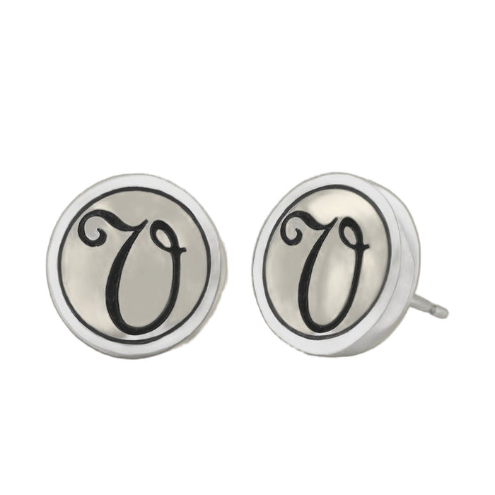 Initial V Earring