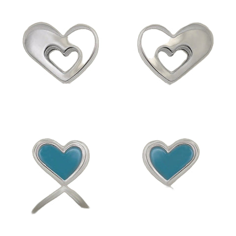 Sydney Leigh Heart Earrings Set of 2
