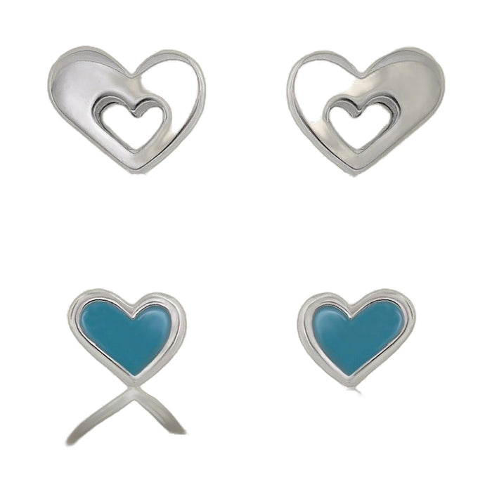 Sydney Leigh Heart Earrings Set of 2