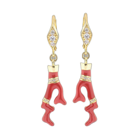 Pretty Little Things Coral Earrings