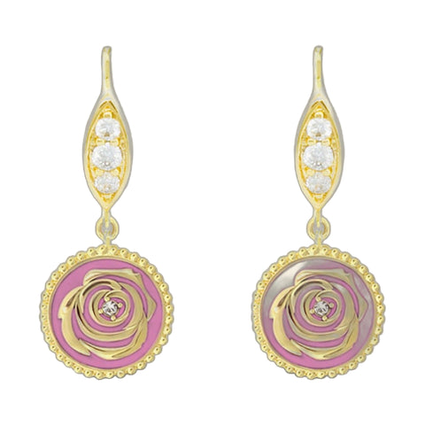 Rosie Passion Earrings — Leverback Drop