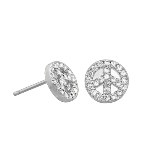 Girls Peace Sign Earrings