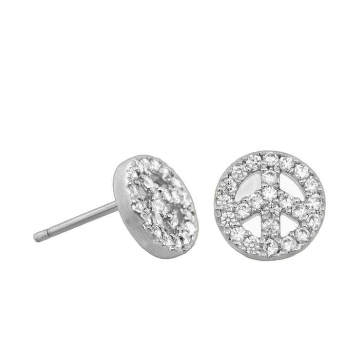 Girls Peace Sign Earrings